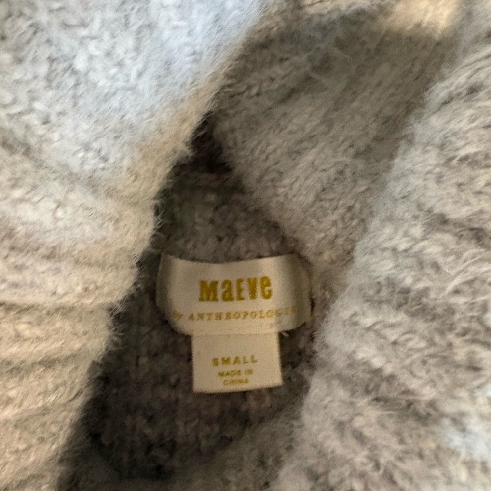 Anthropologie Light Gray Cozy Knit Cardigan